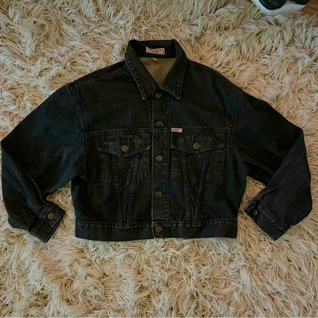 Vintage Georges Marciano For Guess Black Denim Jacket